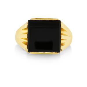 <p>Gold Onyx Signet Ring</p>